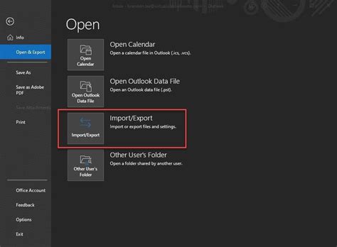 Export mailbox from Office 365 to PST file in Outlook.